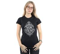 Harry Potter Hogwarts Draco Dormiens Crest Cotton T-Shirt In Black Black XL