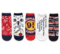 Harry Potter Hogwarts Express Hedwig Juniors/Womens 5 Pack Ankle Socks Size 4-10