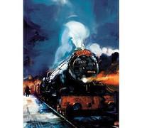 Harry Potter Hogwarts Express Painted Canvas Print In Pale Blue Pale Blue