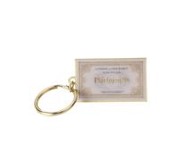 Harry Potter Hogwarts Express Ticket Keyring | Official Platform 9 3/4 Replica, Gold-Coloured Metal Hardware, Collectible Gift for Harry Potter Fans