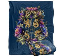 Harry Potter Hogwarts Floral Blanket Multicoloured (One Size)