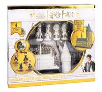 Harry Potter Hogwarts Great Hall Model Paint Set - Official Wizarding World Craft Kit with 4 Character Figures (Harry, Hermione, Ron, Luna), 12 Paints, Brush & Display Scene - Kids Arts & Crafts Gift