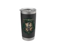 Harry Potter Hogwarts Green and Gold Floral Crest Stainless Steel Insulated Tumbler