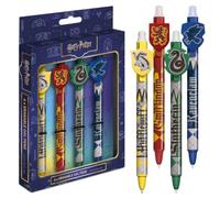 Harry Potter (Hogwarts Heraldry) 4Pk Erasable Gel Pen, Official Licensed Pen