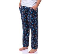 Harry Potter Hogwarts House Crest PJs Men's All Over Print Pajama Pants - Gryffindor Slytherin Hufflepuff Ravenclaw, Blue, XXXL