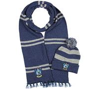 Harry Potter Hogwarts Houses Knit Scarf & Pom Beanie Set, Ravenclaw, One Size