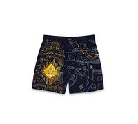 Harry Potter Hogwarts Houses Men's Briefly Stated Boxer Shorts Underwear, Navy, Medium