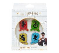Grupo Erik Harry Potter Set Of 4 Pins - Gryffindor, Hufflepuff, Ravenclaw, Slytherin | Enamel Pins | Harry Potter Gifts, Merchandise