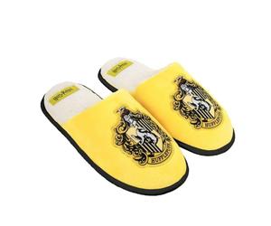 Harry Potter Hogwarts Hufflepuff Yellow House Slippers, Comfy Unisex Adult Slippers, Medium, Multicoloured
