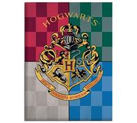 Harry Potter Hogwarts Logo Fleece Blanket 100 x 140 cm, Multicoloured