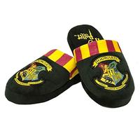 Harry Potter Hogwarts Mens Boys Mule Slip on Slippers, Black, UK Size: 8-10