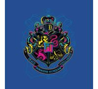 Harry Potter Hogwarts Neon Crest Men's T-Shirt - Blue - L