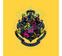 Harry Potter Hogwarts Neon Crest Men's T-Shirt - Yellow - XXL