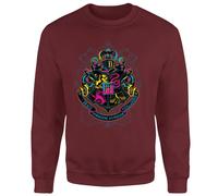 Harry Potter Hogwarts Neon Crest Sweatshirt - Burgundy | Size: Medium Harry Potter Burgundy M