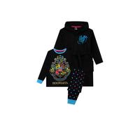 Harry Potter Hogwarts Pyjamas & Dressing Gown in Black | Size: 10-11 Years Harry Potter Black 10-11 Years