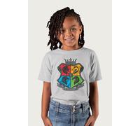 Harry Potter Hogwarts School Of Witchcraft & Wizardry Mascots T-Shirt in Mid Grey | Size: 5-6 Years Harry Potter Mid Grey 5-6 Years