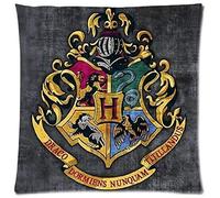 Harry Potter Hogwarts School Sign Gryffindor Ravenclaw Hufflepuff Slytherin Custom Pillowcase Pillow Sham Throw Pillow Cushion Case Cover Two Sides Printed 16x16 inch Two Side
