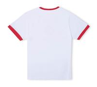 Harry Potter Hogwarts School Unisex Ringer T-Shirt - White / Red - M