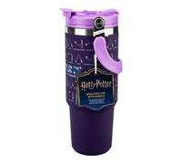Harry Potter Hogwarts Spells 900Ml Insulated Tumbler With Handle & Straw, Slim Cup Holder Base, Officially Licensed. Paladone