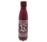 HARRY POTTER Metal Drinks Bottle Hogwarts Crest & Stripes 540ml - Official Merchandise