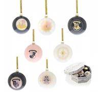 Harry Potter Hogwarts Triwizard Baubles Set of 7 Hanging Ornaments in Gift Box