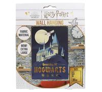 Harry Potter Hogwarts Wall Hanging - 85x125cm Large Fabric Tapestry, Official Wizarding World Wall Art - Easy to Hang, Durable & Reusable Home Décor