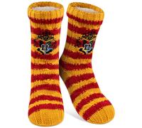 Harry Potter Hut Socks - Knitted House Socks with Sherpa Lining for Women Cuddly Socks Fluffy Winter Socks Warm Women Socks One Size Orange/Red, orange/red