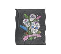 Harry Potter Honeydukes Sugar Skulls Officially Licensed Silky Touch Super Soft Throw Blanket 152X127 Cm In White White