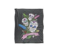 Harry Potter Honeydukes Sugar Skulls Officially Licensed Silky Touch Super Soft Throw Blanket 152x127 cm in White Harry Potter White 152x127 cm