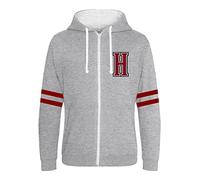 Harry Potter Hoodie Mens Hogwarts Zip Up Hooded Sweatshirt Black Large