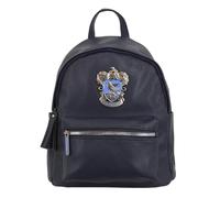 Harry Potter House Backpack Collection, Pebbled Leather, Metal Crest Badge, 4 Houses - Gryffindor, Slytherin, Hufflepuff, Ravenclaw (Ravenclaw)