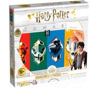 Winning Moves Harry Potter House Crests 500 piece Jigsaw Puzzle Game, piece together the four houses of Hogwarts fromGryffindor to Slytherin, gift and toy for ages 10 plus