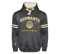 Harry Potter House Hoodies with Drawstrings - Show Your Inner Wizard! (XL, Hogwarts - Charcoal/White)