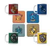 Harry Potter Houses 4x Mugs & Coasters Bundle
