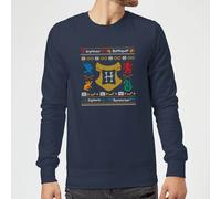 Harry Potter Houses Christmas Jumper - Navy - L