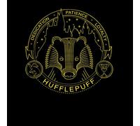 Harry Potter Hufflepuff Badger Badge Women's T-Shirt - Black - L