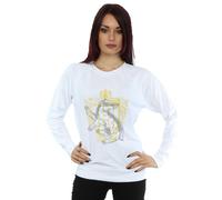 Harry Potter Hufflepuff Badger Crest Sweatshirt In White White XL