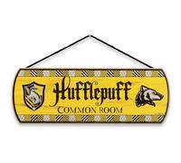 Harry Potter Hufflepuff Common Room Hanging Wood Wall Decor - Fun Hufflepuff Sign for Teen Bedroom or Movie Room