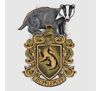 Harry Potter Hufflepuff Drawn Crest Women's T-Shirt - Grey - 3XL