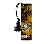 Harry Potter Hufflepuff Glossy Bookmark with Tassel | Slim bookmark | Vivid printed design | Harry Potter fan gift