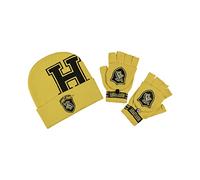 Harry Potter Hufflepuff Hat & Glove Mitt Combo Set
