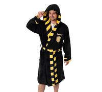 Harry Potter Hufflepuff Hooded Bathrobe | Unisex Black | Official Black