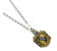 The Carat Shop Necklace Harry Potter Official Hufflepuff House Crest Link Chain Silver Plated
