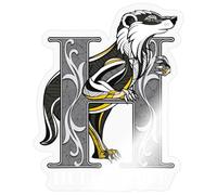 Harry Potter Hufflepuff Monochrome Sticker Size S (10 x 10 cm)