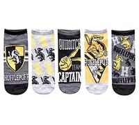 Harry Potter Hufflepuff Quidditch Juniors/Womens 5 Pack Ankle Socks Size 4-10