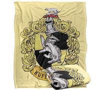 HARRY POTTER Hufflepuff Rough Crest Officially Licensed Silky Touch Super Soft Throw Blanket 152 x 127 cm