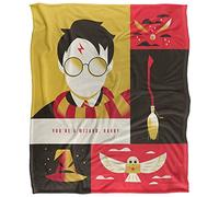 Harry Potter Icons Silky Touch Super Soft Throw Blanket 152 X 127 cm, White