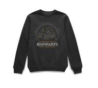 Harry Potter I'd Rather Stay At Hogwarts Christmas Jumper - Black - S