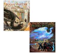 Harry Potter Illustrated Edition 2 Book Set By J.K. Rowling - Harry Potter and the Goblet of Fire, Harry Potter and the Order of the Phoenix