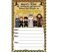 Harry Potter Invitation Cards - 25 Fill-in Invites for Kids Birthday Bash and Theme Party, 10X15 cm, Postcard Style